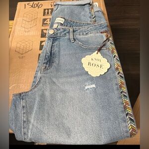 Pants With Rainbow Embroidery